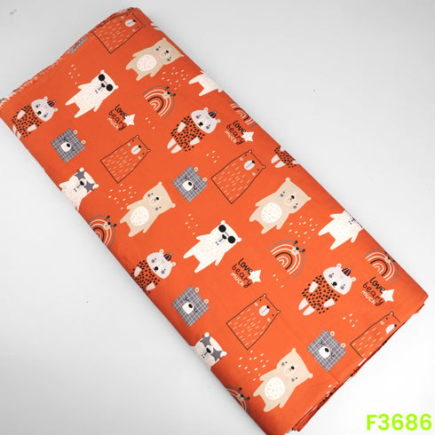 Baby Print Pure Cotton Fabric-F3686